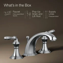 Widespread bathroom sink faucet, 1.2 gpm