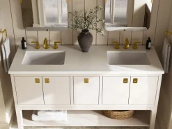 Widespread bathroom sink faucet, 1.2 gpm