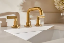 Widespread bathroom sink faucet, 1.2 gpm