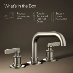 Widespread bathroom sink faucet, 1.2 gpm