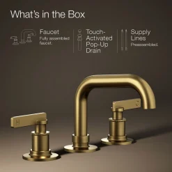 Widespread bathroom sink faucet, 1.2 gpm