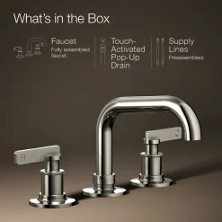 Widespread bathroom sink faucet, 1.2 gpm
