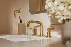 Widespread bathroom sink faucet, 1.2 gpm