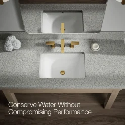 Widespread bathroom sink faucet, 1.2 gpm