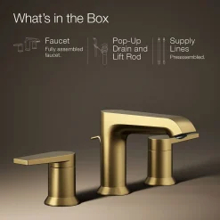 Widespread bathroom sink faucet, 1.2 gpm