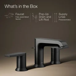 Widespread bathroom sink faucet, 1.2 gpm