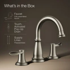Widespread bathroom sink faucet, 1.2 gpm