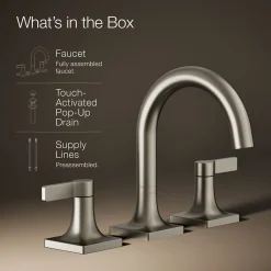 Widespread bathroom sink faucet, 1.2 gpm