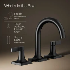 Widespread bathroom sink faucet, 1.2 gpm