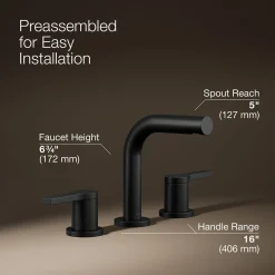 Widespread bathroom sink faucet, 1.2 gpm