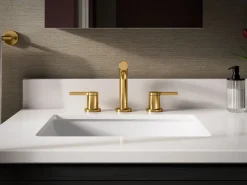 Widespread bathroom sink faucet, 1.2 gpm