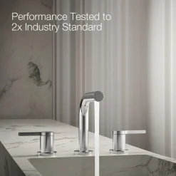 Widespread bathroom sink faucet, 1.2 gpm
