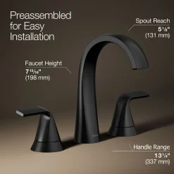 Widespread bathroom sink faucet, 1.2 gpm