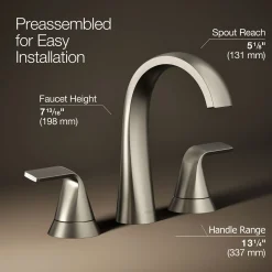 Widespread bathroom sink faucet, 1.2 gpm