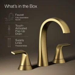 Widespread bathroom sink faucet, 1.2 gpm