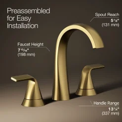 Widespread bathroom sink faucet, 1.2 gpm