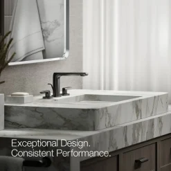 Widespread bathroom sink faucet, 1.2 gpm