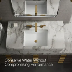 Widespread bathroom sink faucet, 1.2 gpm