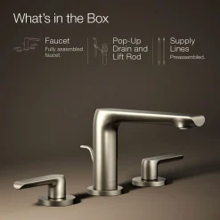 Widespread bathroom sink faucet, 1.2 gpm