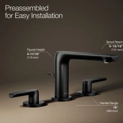 Widespread bathroom sink faucet, 1.2 gpm