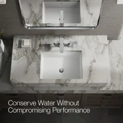 Widespread bathroom sink faucet, 0.5 gpm