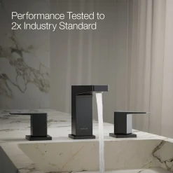 Widespread bathroom sink faucet, 0.5 gpm