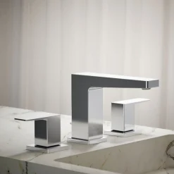 Widespread bathroom sink faucet, 0.5 gpm