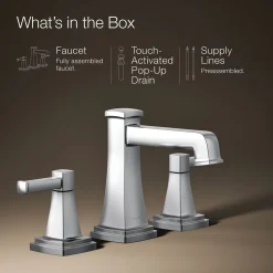 Widespread bathroom sink faucet, 1.2 gpm