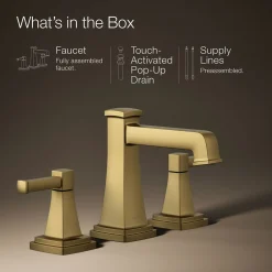 Widespread bathroom sink faucet, 1.2 gpm