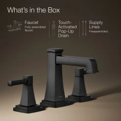 Widespread bathroom sink faucet, 1.2 gpm