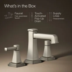 Widespread bathroom sink faucet, 1.2 gpm