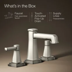 Widespread bathroom sink faucet, 1.2 gpm