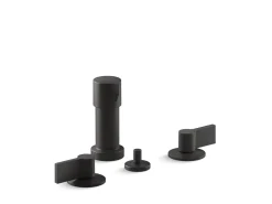 Widespread bidet faucet with Lever handles