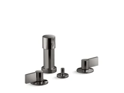 Widespread bidet faucet with Lever handles
