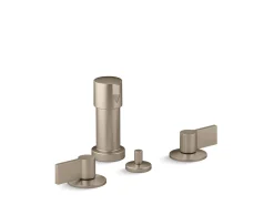 Widespread bidet faucet with Lever handles