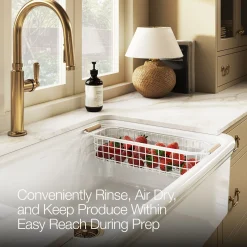Wire sink basket for Audrine farmhouse kitchen sink