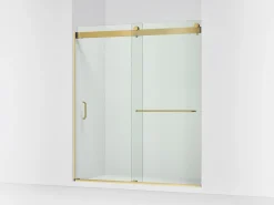 66"-72" W x 80-1/4" H bypass shower door with 3/8"-thick Crystal Clear glass