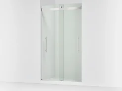 44-5/8"-47-5/8" W x 81.61" H bypass shower door with 3/8"-thick Crystal Clear glass