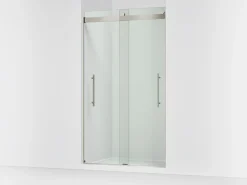 44-5/8"-47-5/8" W x 81.61" H bypass shower door with 3/8"-thick Crystal Clear glass