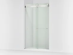 44"-48" W x 80-1/4" H bypass shower door with 3/8"-thick Crystal Clear glass