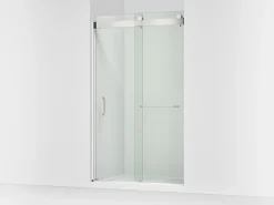 44"-48" W x 80-1/4" H bypass shower door with 3/8"-thick Crystal Clear glass