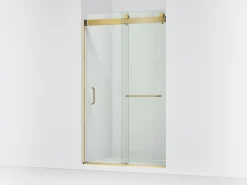 44"-48" W x 80-1/4" H bypass shower door with 3/8"-thick Crystal Clear glass