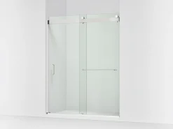 60"-66" W x 80-1/4" H bypass shower door with 3/8"-thick Crystal Clear glass