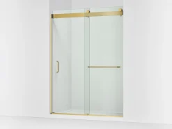 54"-60" W x 80-1/4" H bypass shower door with 3/8"-thick Crystal Clear glass
