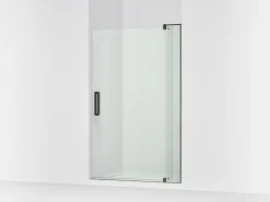 43-1/8"-48" W x 74" H pivot shower door with 5/16"-thick Crystal Clear glass