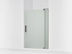43-1/8"-48" W x 70" H pivot shower door with 5/16"-thick Frosted glass
