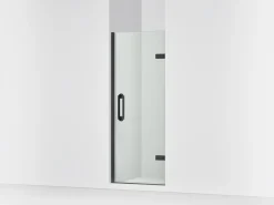 27-5/8"-28-3/8" W x 71-5/8" H pivot shower door with 3/8"-thick Crystal Clear glass