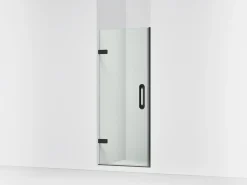 29-5/8"-30-3/8" W x 71-5/8" H pivot shower door with 3/8"-thick Crystal Clear glass