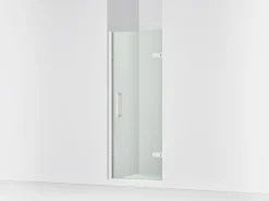 27-5/8"-28-3/8" W x 71-5/8" H pivot shower door with 3/8"-thick Crystal Clear glass
