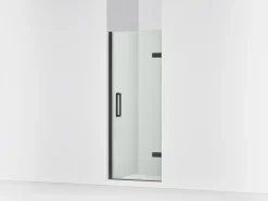 27-5/8"-28-3/8" W x 71-5/8" H pivot shower door with 3/8"-thick Crystal Clear glass